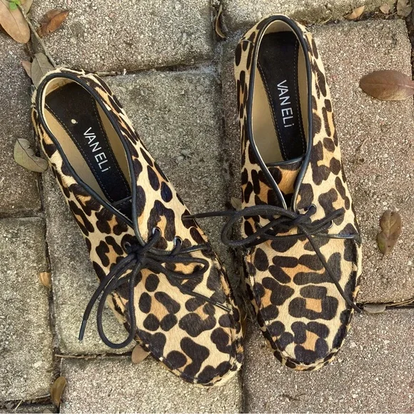 VANELI CALF HAIR ANIMAL PRINT DRIVING SHOE SUZE 9M - Picture 6 of 12